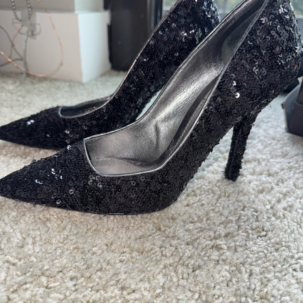 Dolce & Gabbana Black Sequin Heels size 40